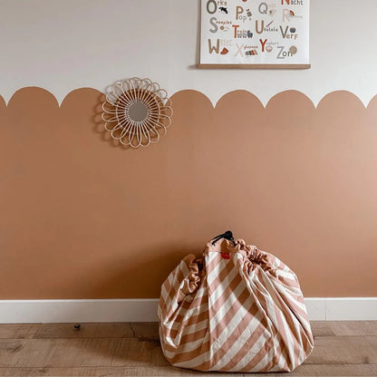 Play&Go - 3-in-1 Playmat & Toy Bag - Stripes Pink