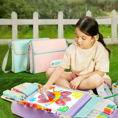 Mideer - Kids Drawing Art Set with Carry-on Bag - Pink - 75pcs