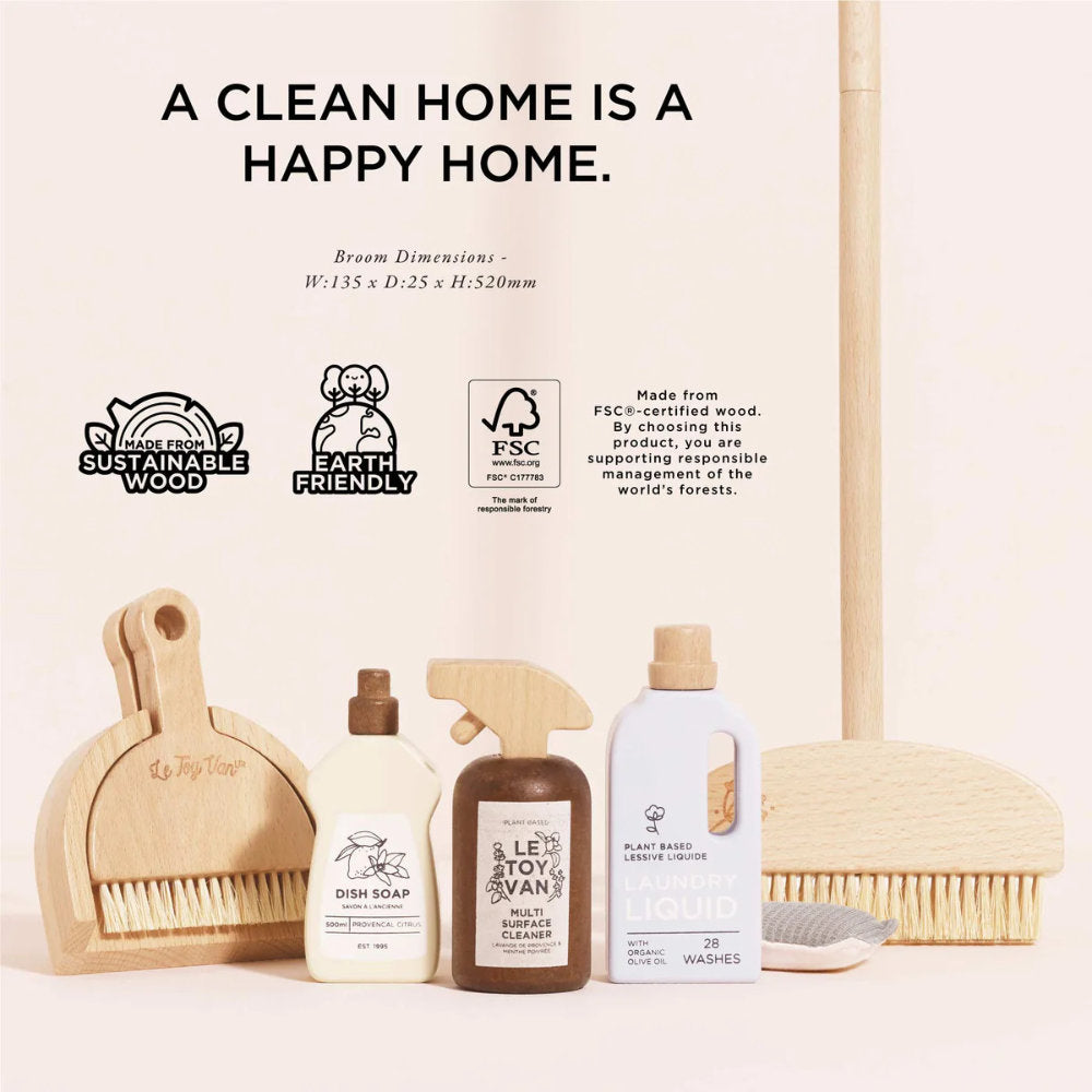 Le Toy Van - Wooden Cleaning Set - 7pcs