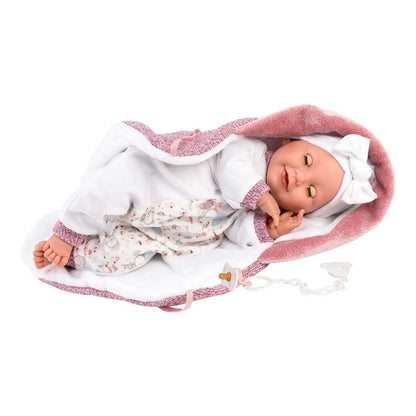 Llorens - Baby Girl Doll with Clothing & Bed Cushion: Heidi - 42cm