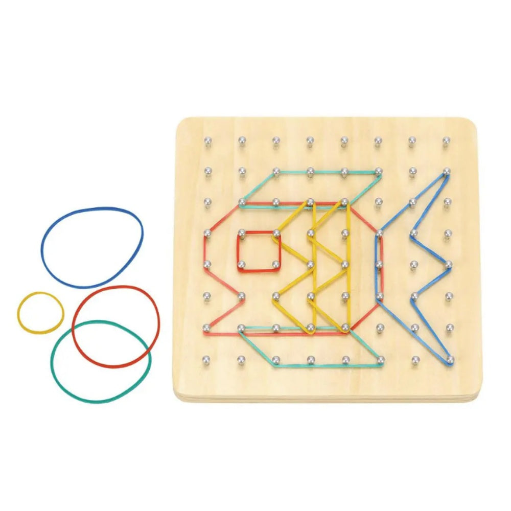 TookyToy - Creative Rubber Band: Fine Motor Geoboard Activity Set