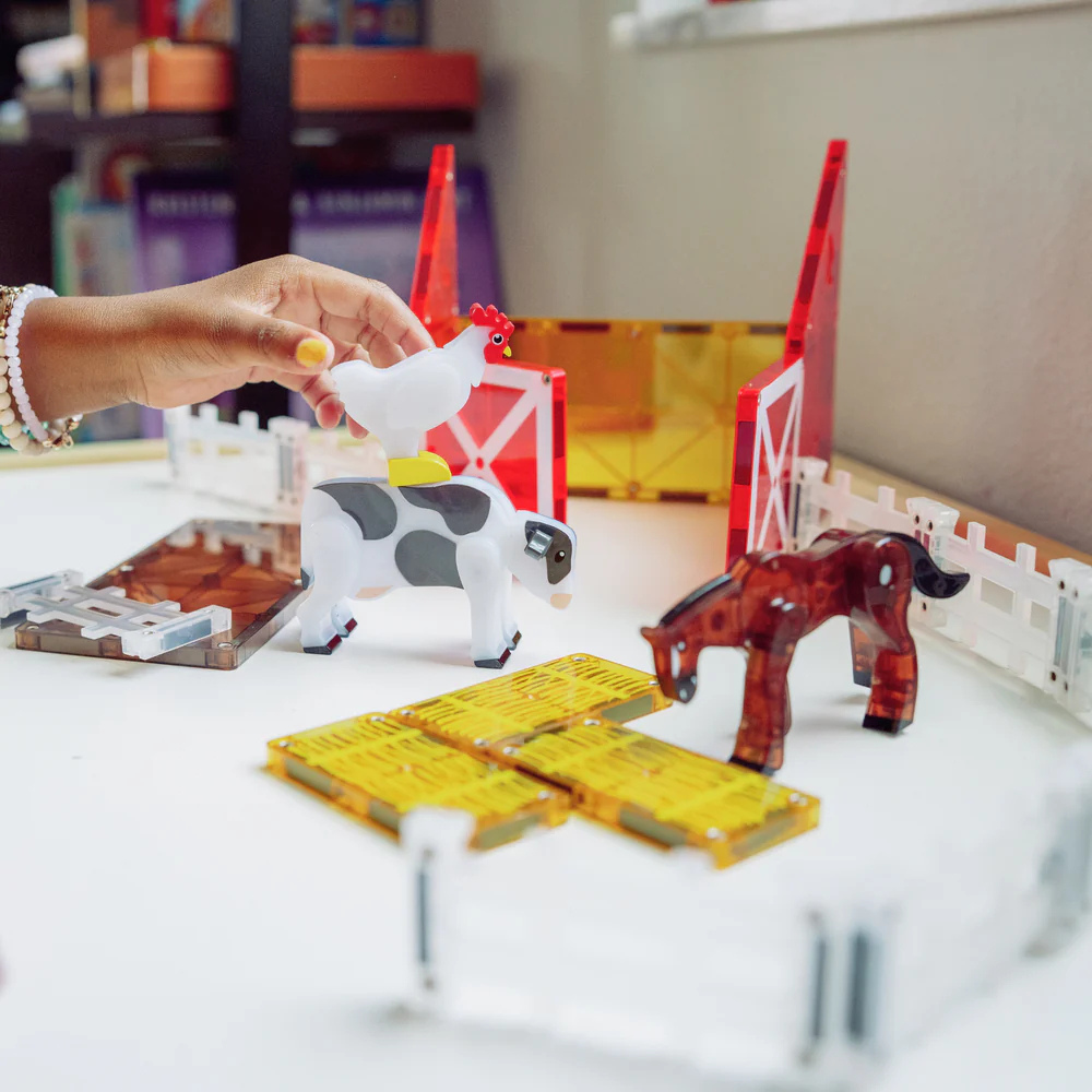 Magna-Tiles - Magnetic Construction Set - Farm Animals Set - 25pcs