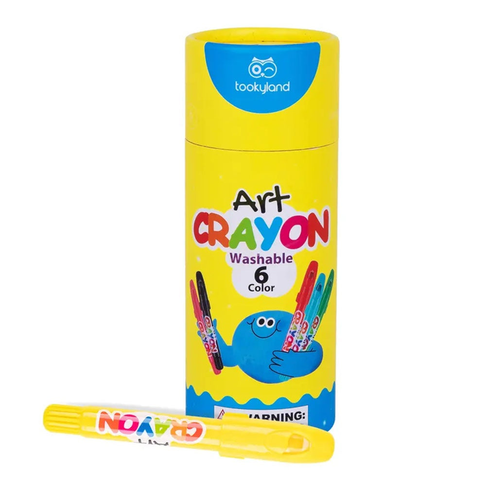 TookyToy - Twistable Washable Silky Crayons - 6 Colours