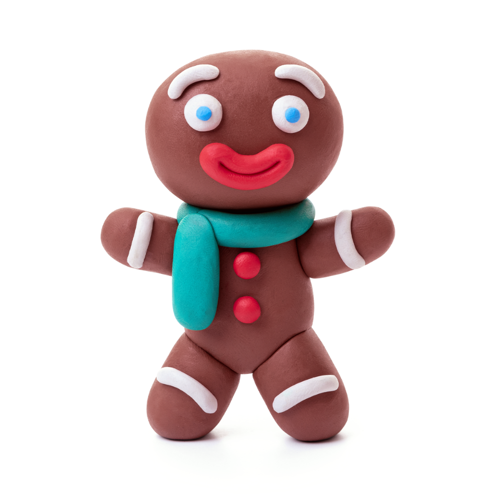 Hey Clay - Modelling Air-Dry Clay with Fun Interactive App - Ginger Man, Christmas Series, 5 cans