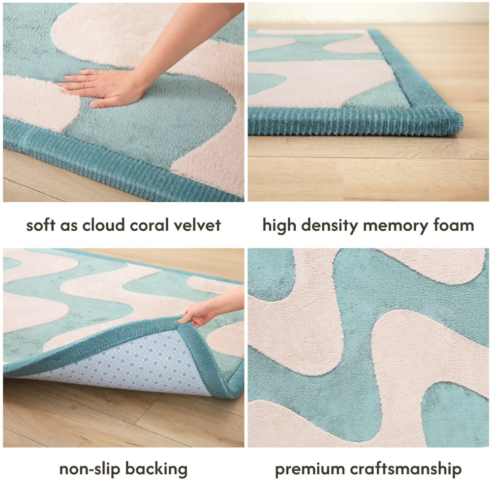 Hakuna Matte - CloudSoftRise Play Mat 3D Carpet - Waves 170 x 120 x 2.5 cm