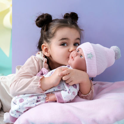Llorens - Baby Girl Doll with Crying Mechanism, Clothing & Cushion: Heidi - 42cm