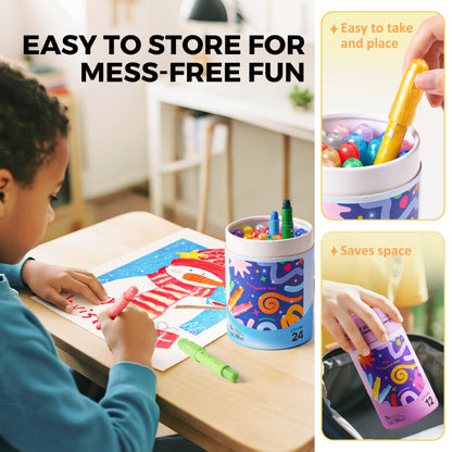 Jar Meló - Twistable Washable Glitter Crayons - 24 Colours