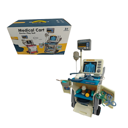 Cogo - Pretend & Play Doctor Set - Medical Crash Cart - 33 Pieces