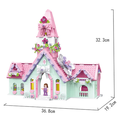 Cogo - Building Block Set - Fairytale Dream Chapel - 945 Pieces