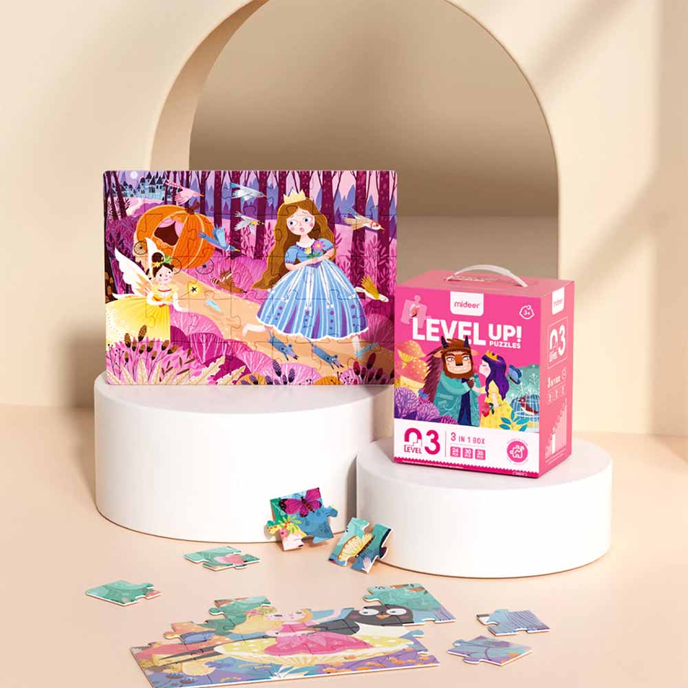 Mideer - Level Up Puzzles - 3-in-1 - Level 3 Princess Fate