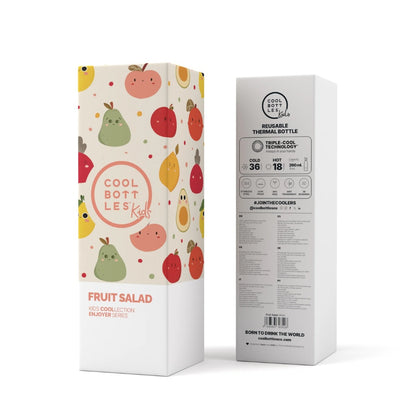 Cool Bottles - Kids Triple-Insulated Water Bottle - Fruit Salad 260ml