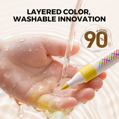 Jar Meló - Fine Tip Washable Markers - 24 Vivid Colours