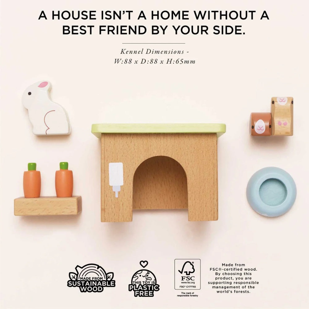 Le Toy Van - Dolls House Furniture: Bunny & Guinea Pet Animal Set - 5pcs