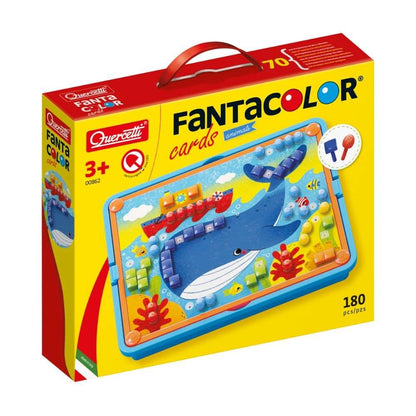 Quercetti - FantaColor Animal Peg Board Set - Mosaic Art Activity with Pattern Cards
