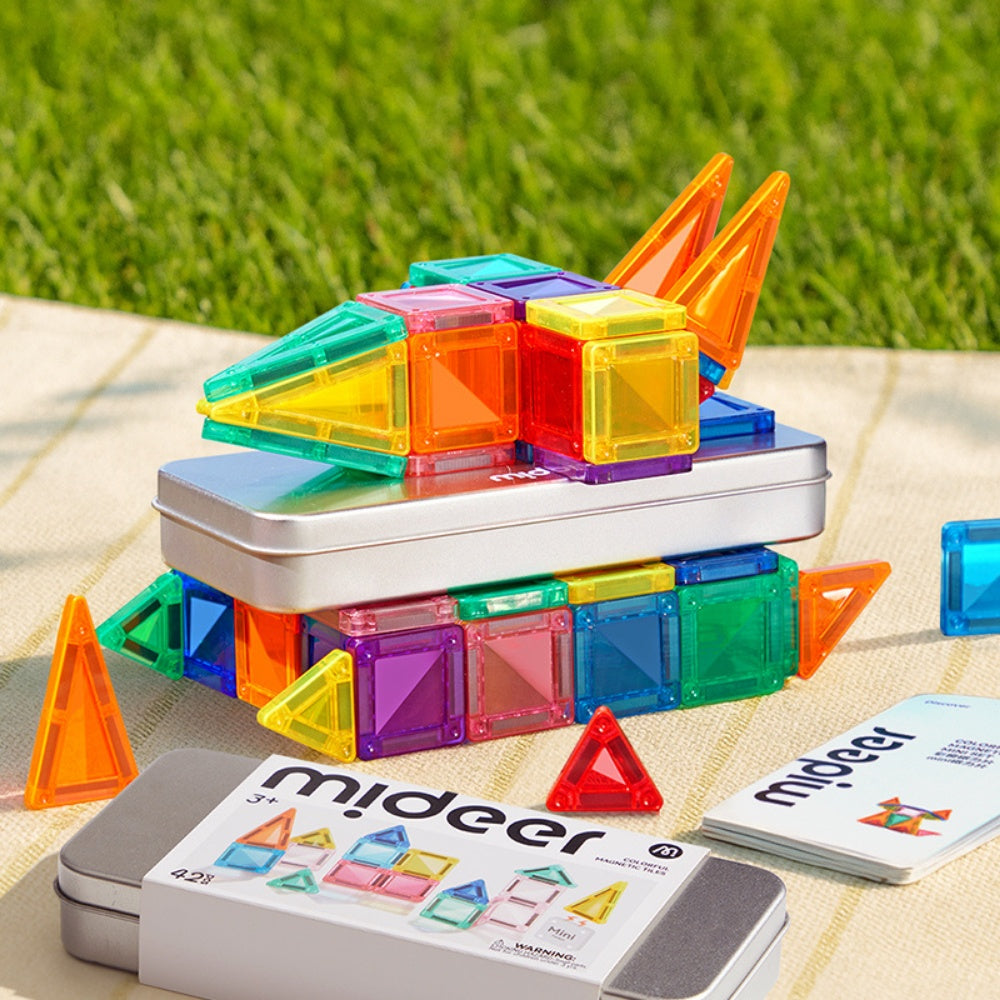 Mideer - Colourful Mini Magnetic Tiles Building Set - 42pcs
