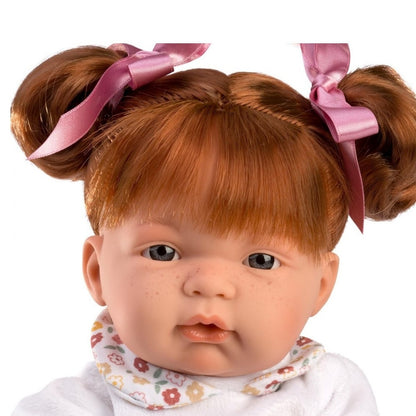 Llorens - Baby Girl Doll with Hair, Clothing & Accessories: Joelle - 38cm