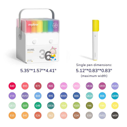 Mideer - Washable Marker - 36 Colours
