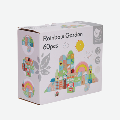 Classic World - Play & Learn - Rainbow Garden Set - 60pcs