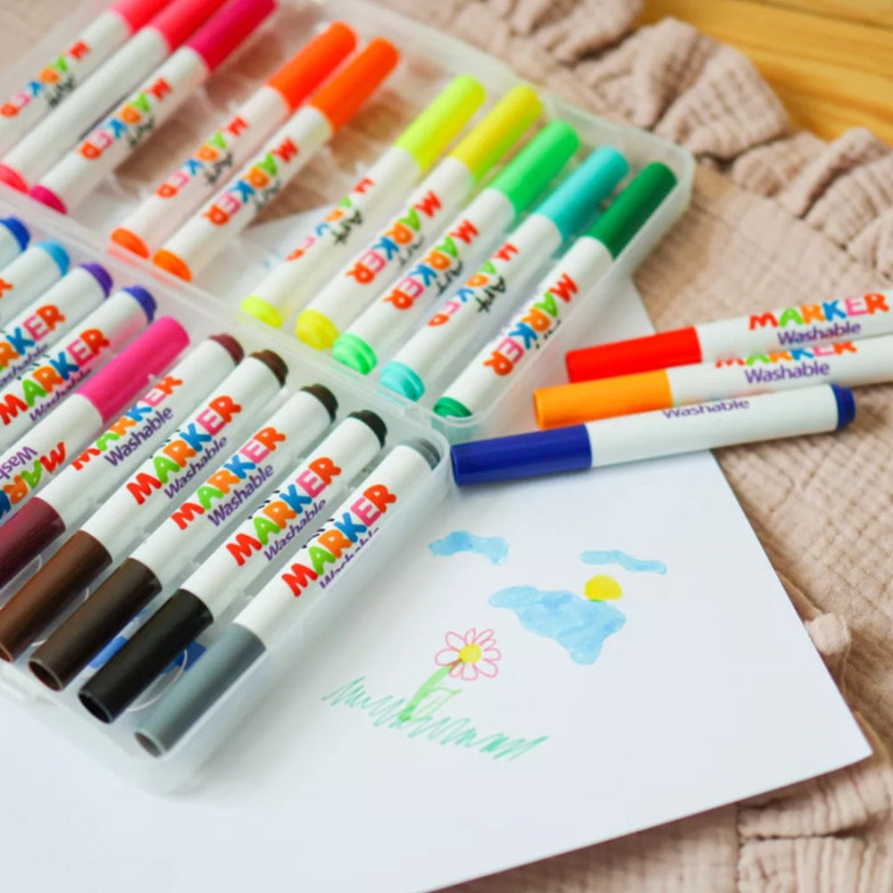 TookyToy - Washable Markers in Travel Case - 24 Colours