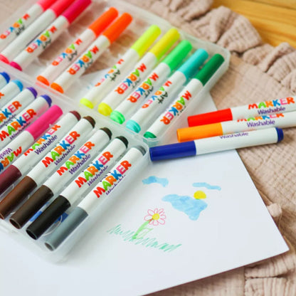 TookyToy - Washable Markers in Travel Case - 24 Colours