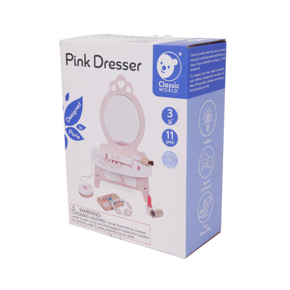 Classic World - Pretend & Play - Pink Vanity Dresser