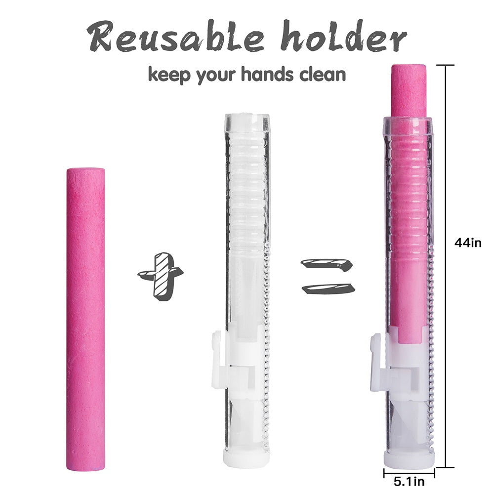 Jar Meló - Washable Chalk in Retractable Holders - 12 Colours
