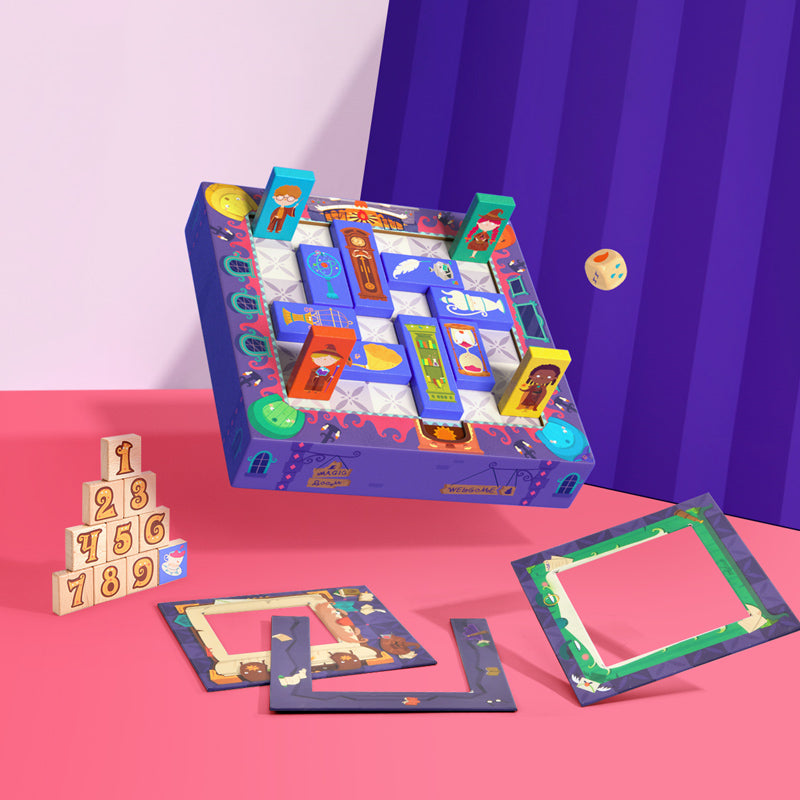 Mideer - 6 In 1 Magnetic Boardgame - Challenge The Magic House