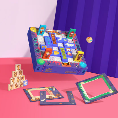 Mideer - 6 In 1 Magnetic Boardgame - Challenge The Magic House
