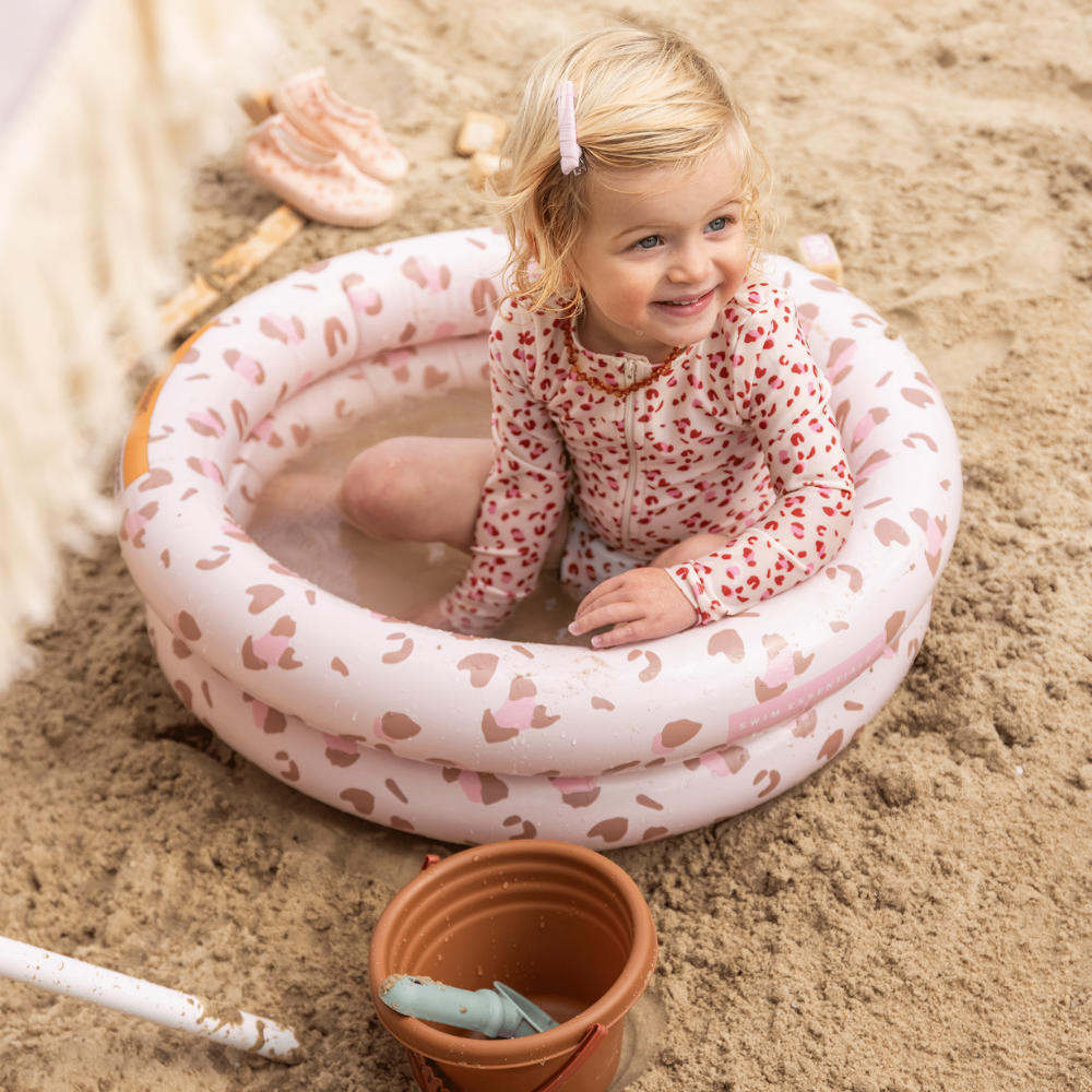 Swim Essentials - Baby Paddle Pool - Old Pink Leopard 60cm