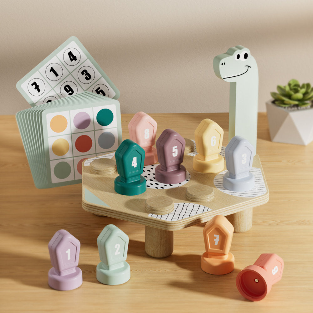 TopBright - Happy Dino Twist - Number & Colour Matching Activity Toy - 20pcs