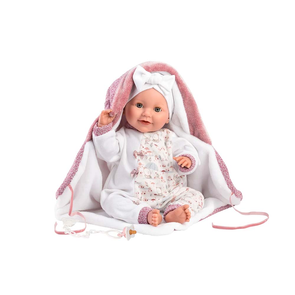 Llorens - Baby Girl Doll with Crying Mechanism, Clothing & Blanket: Heidi - 42cm