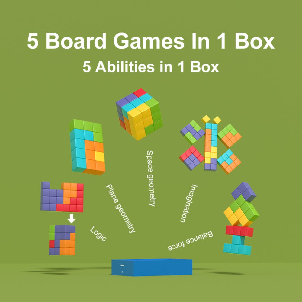 Mideer - 5-in-1 Jungle Tetris Block Educational Game for Kids