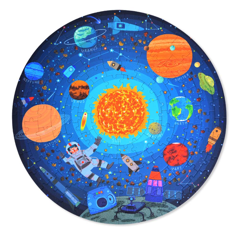Mideer - Round Puzzle - Wondering Through Space - 150pcs