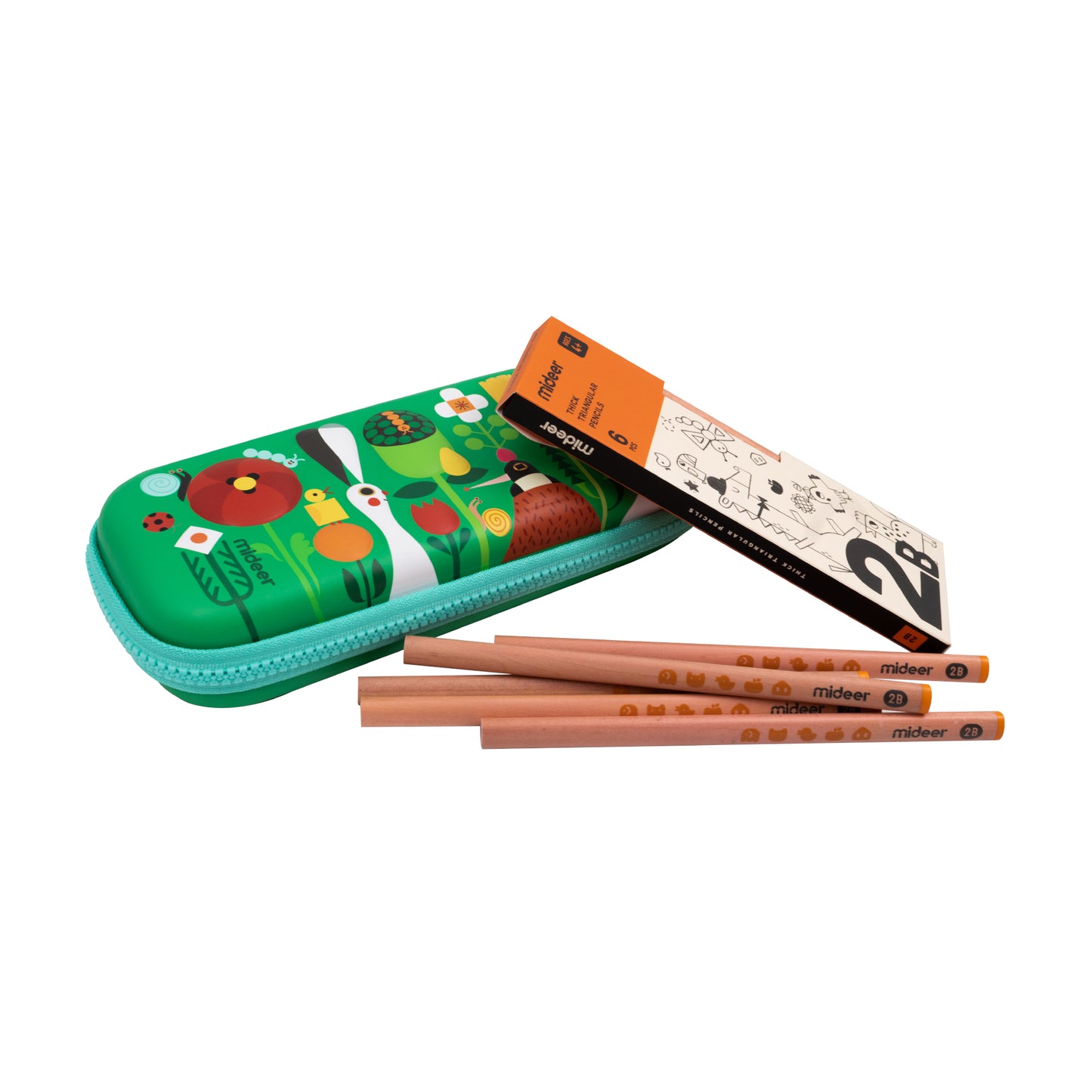 Mideer - Pencil Case - Spring Garden with Pencils