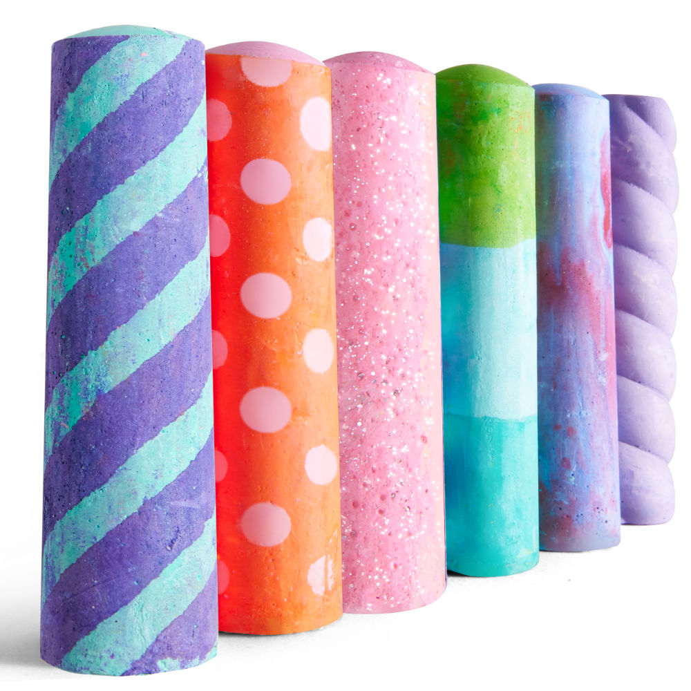 Jar Meló - Sidewalk Giant Chalk with Holders - 36 Rainbow Colours