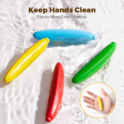 Jar Meló - Beeswax Crayons Banana Shape - 24 Washable & Non-Toxic Colours