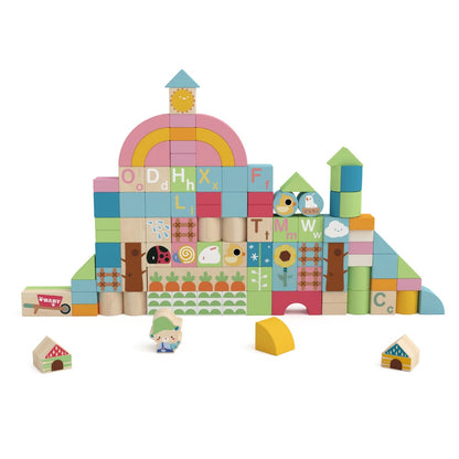 Classic World - Play & Learn - Rainbow Garden Set - 100pcs