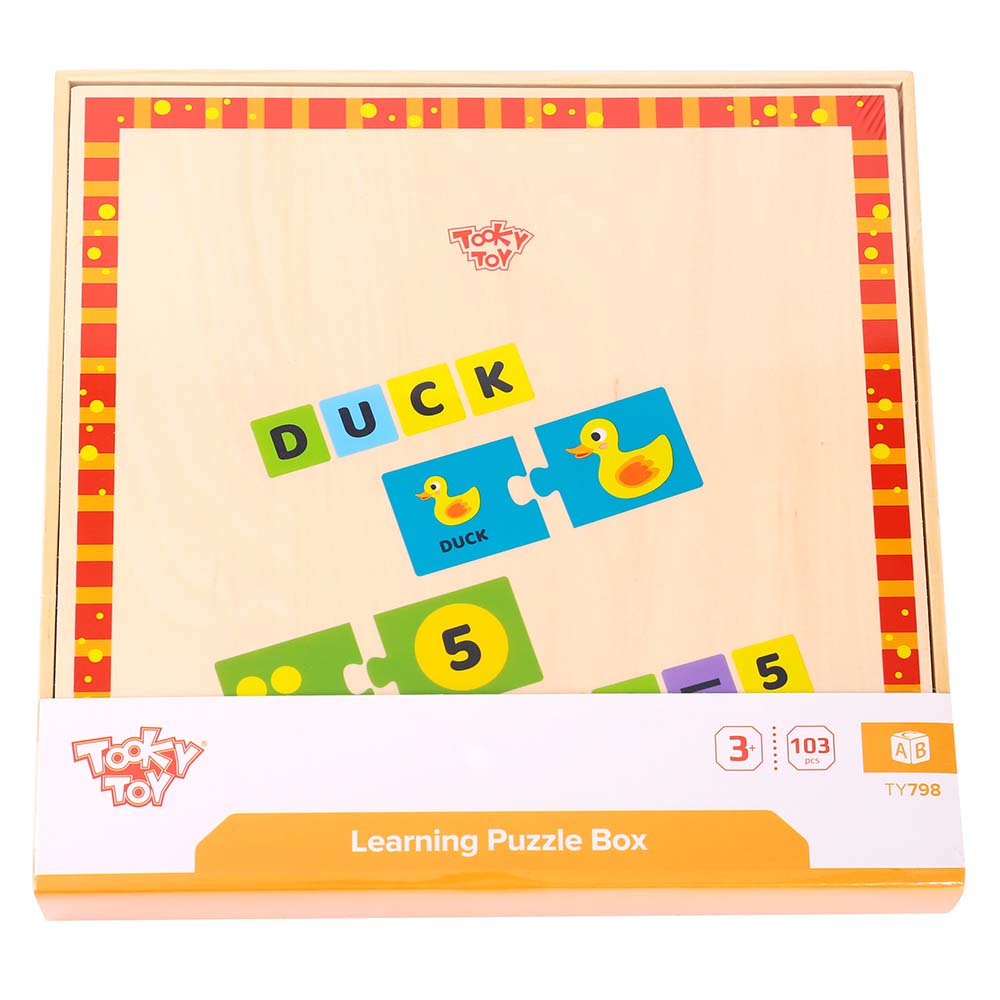 TookyToy - Learning the Alphabet Wooden Puzzle Box - Motherhood