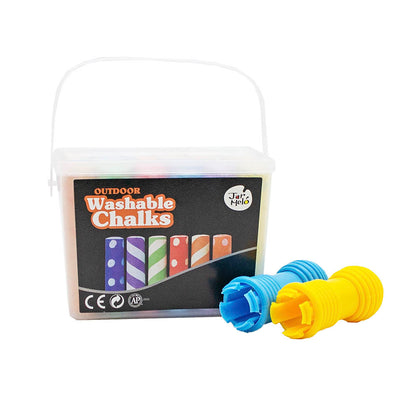 Jar Meló - Jumbo Sidewalk Chalk with Holders - 24 Colour Washable Kit