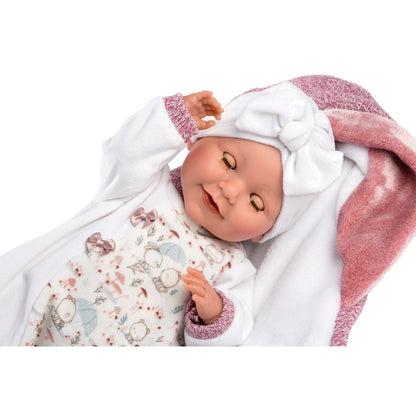 Llorens - Baby Girl Doll with Clothing & Bed Cushion: Heidi - 42cm