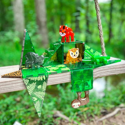 Magna-Tiles - Magnetic Construction Set - Jungle Animals Set - 25pcs