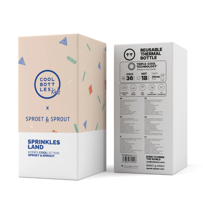 Cool Bottles - Kiddies Triple-Insulated Water Bottle - SPRT & Sprinkles Land 350ml
