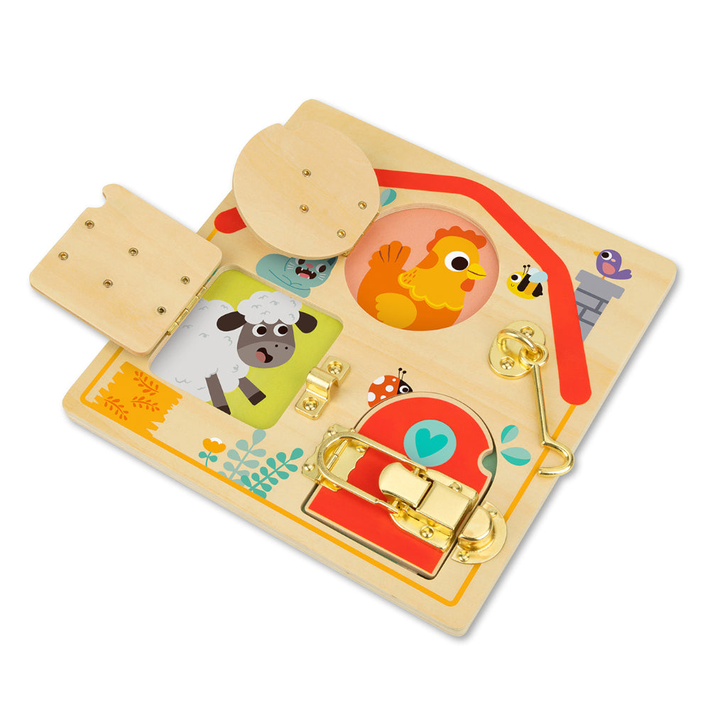 TookyToy - Wooden Latches Activity Busy Board - Motherhood