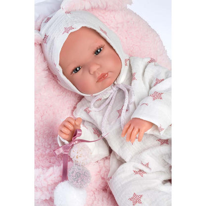 Llorens - Bimbo Doll With With Baby Carrier Seat Clothing & Accessories- 35cm