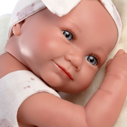 Llorens - Anatomically Correct Baby Girl Doll with Clothing & Sleeping-bag: Nica - 40cm
