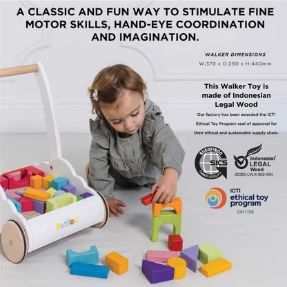 Le Toy Van - Rainbow Baby Walker & Wooden Blocks