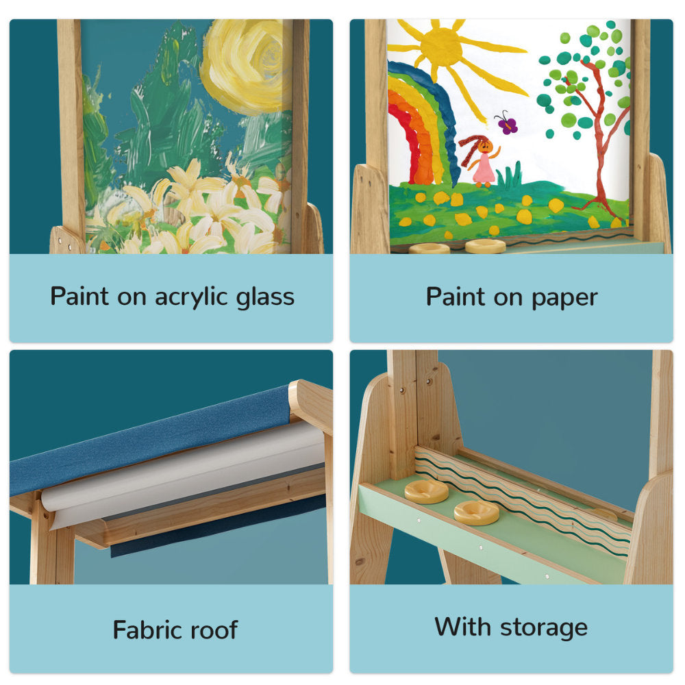 TopBright - Outdoor Painting Art Easel with Double-Sided Clear Board - 5pcs