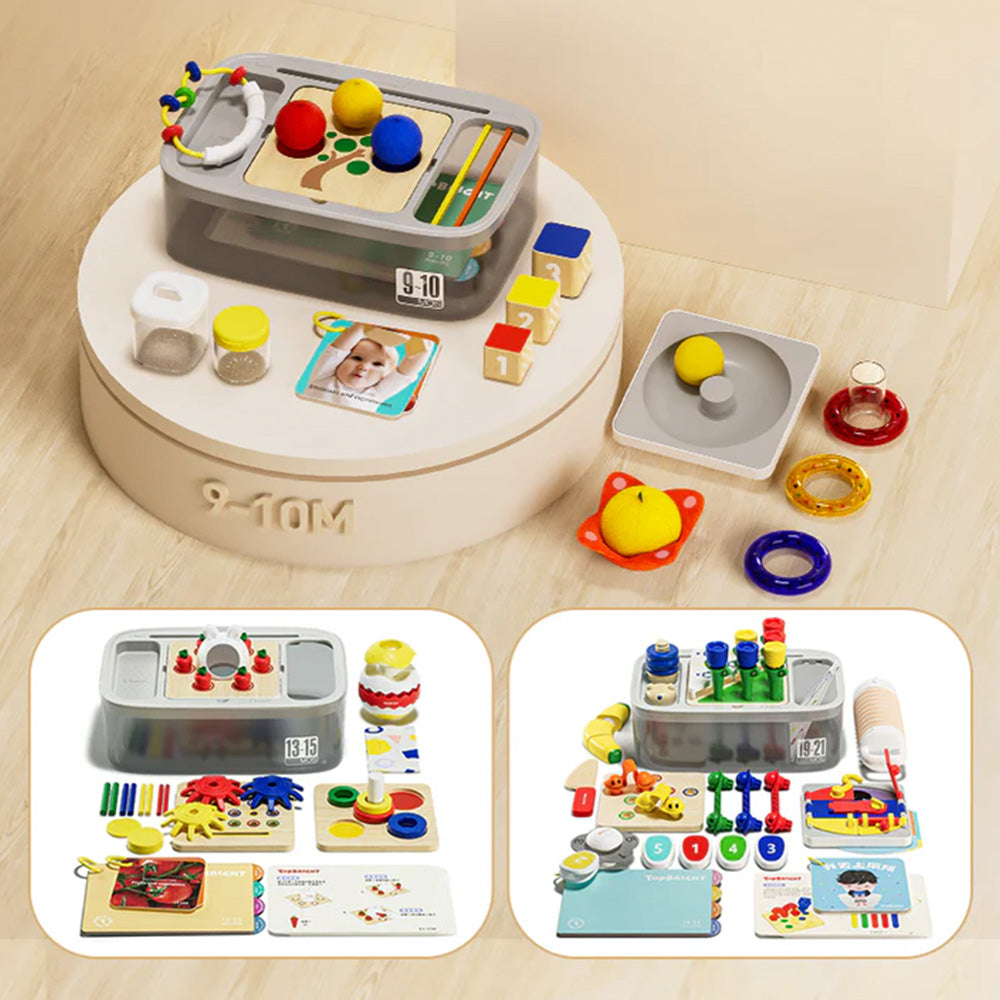 TopBright - 8-in-1 Montessori Educational Activity Box - 9-10 Months