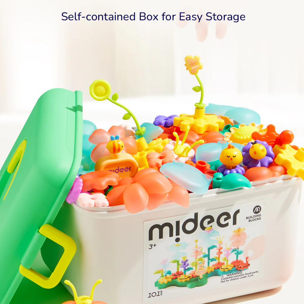 Mideer - Rotating Garden Puzzle Blocks with Spinning Gears - STEM Toy for Kids