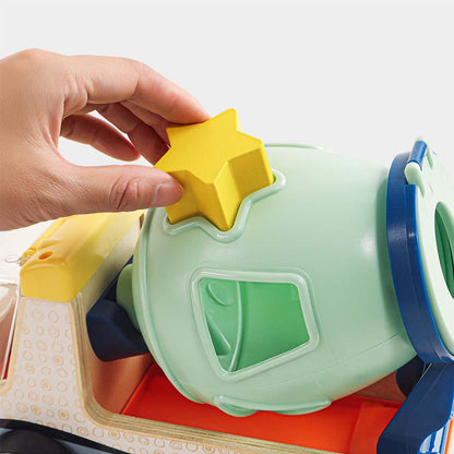 TopBright - Shape Sorting Truck with Wooden Blocks for Toddlers-**